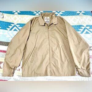 VTG Peters All Weather Sportswear Harrington Jacket 38L Tan Beige